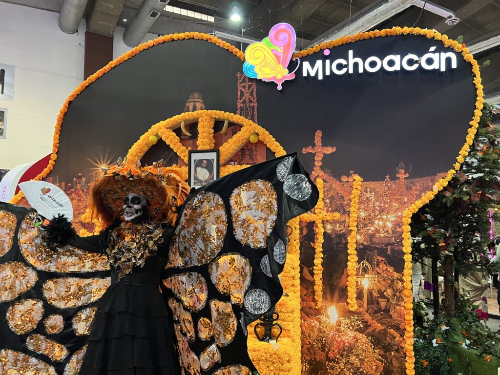 Dia de los Muertos traditional Mexican outfit from Michoacan, Mexico