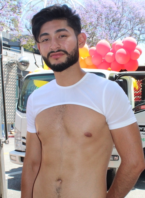 Los Angeles gay pride participant in West Hollywood